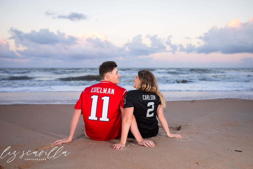 Florida engagement session waterfront couple portrait
