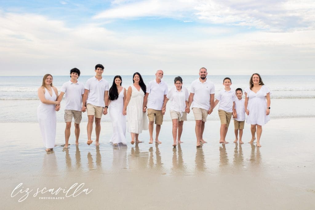 family group photos in ormond beach at sunset