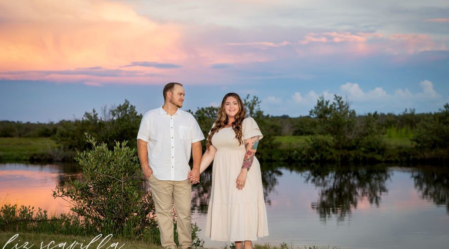 The Loop sunset ormond beach engagement photos